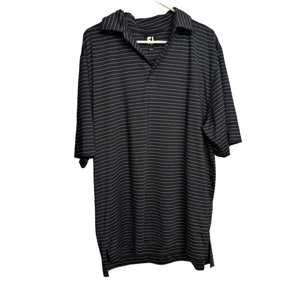 FootJoy Other - Footjoy Golf Polo Shirt Navy Stripe Mens Sz L